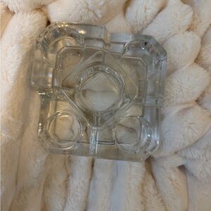 Princess House Clear Glass Five-Well Candle Holder